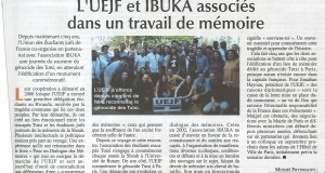 L&rsquo;UEJF et IBUKA associés dans un travail de mémoire dans Actu J